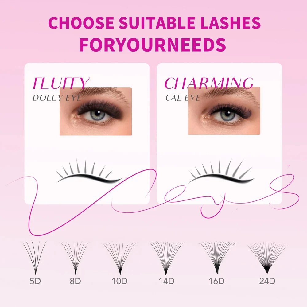 Veyes Inc NarrowPro 既成ファンまつげファン Veyelash 320 ファン 14D 16D スリム薄いとがったベースソフトロシアボリュームファンラッシュ