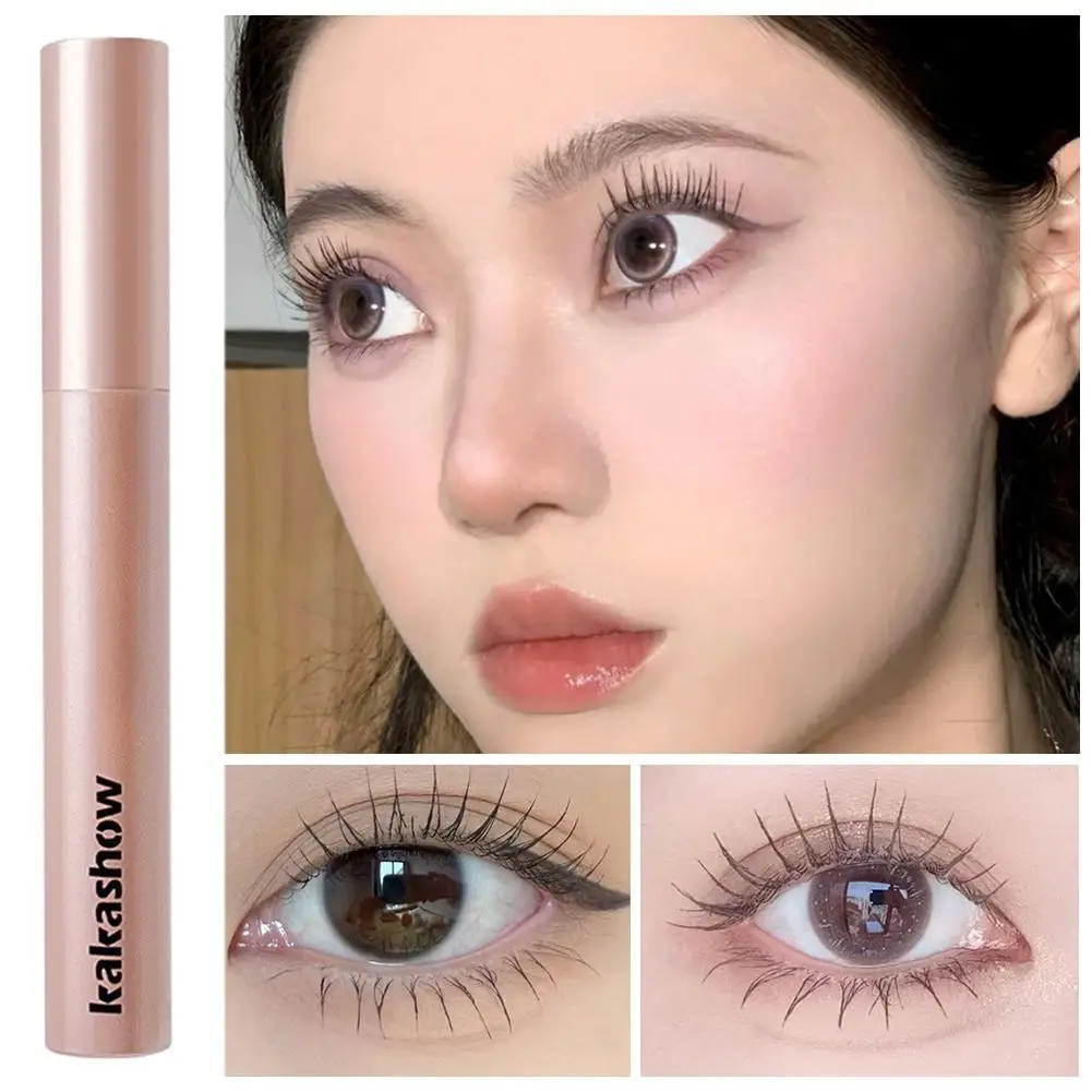 Ultra-fine Mascara Curl Thick Lengthening Eyelash Mascara Non-smudge Fine Makeup Mascara Natural Curling Brown Waterproof B C2J6