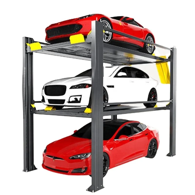 PrimeSelect AA Integrated 4 Post Triple Lift Car Parking Vehicle Storage System