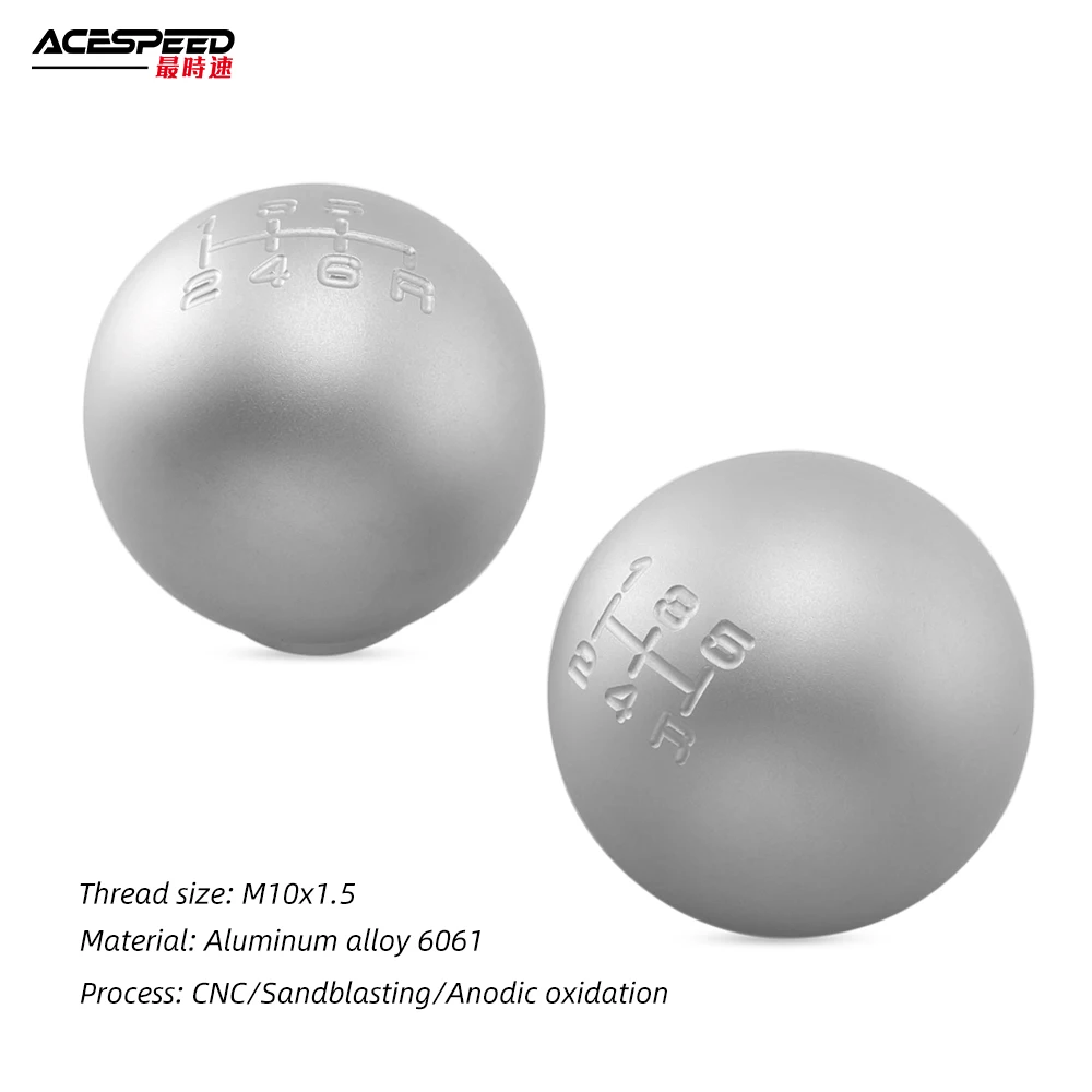 5MT/6MT Gear Shift Knob Matte Ball Shape for Honda Civic FD2 FN2 EP3 TYPE R DC2 DC5 Fit City Shifter Knob M10x1.5