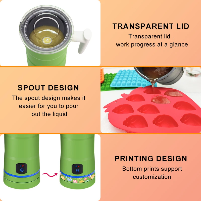 Non-Toxic Gummy Candy Maker Easy to Clean Candy Making Kit Family Fun Kitchen Gadget Infused Edible DIY Gummy Machine