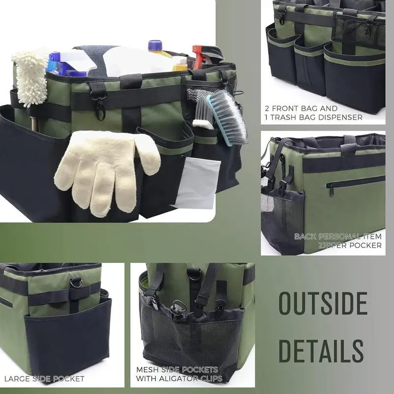 Wearable Cleaning Organizer with Handle & Straps for