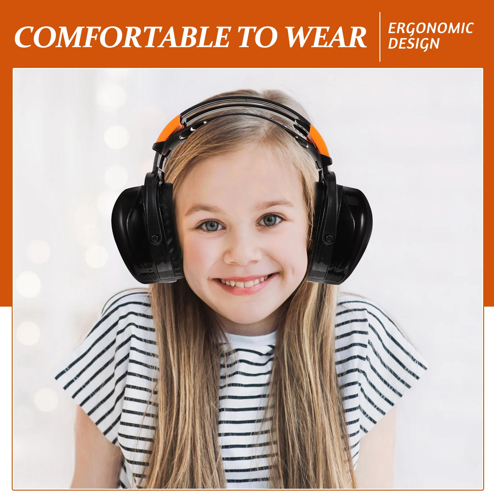 

Noise Cancelling Ear Muffs Black Sound Insulation Protection Hearing Earmuffs Lightweight Comfortable Adjustable Study Sleep
