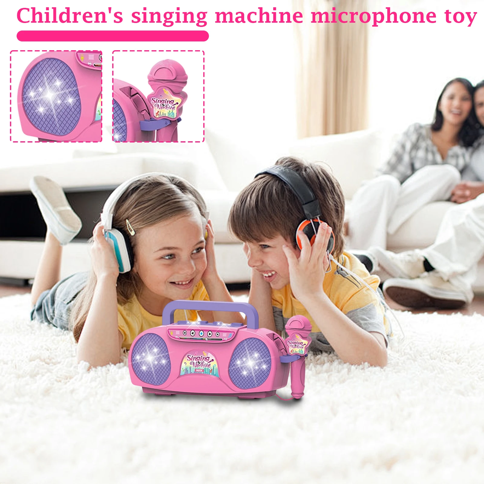 Children'S Singing Machine Microphone Toy Portable Singing Machine With Microphone Radio Karaoke Children'S Toy