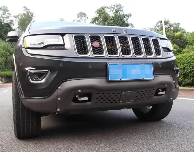 For Jeep Grand Cherokee 2014 -2024 Aluminium Alloy Front Bumper Protector Guard Skid Plate