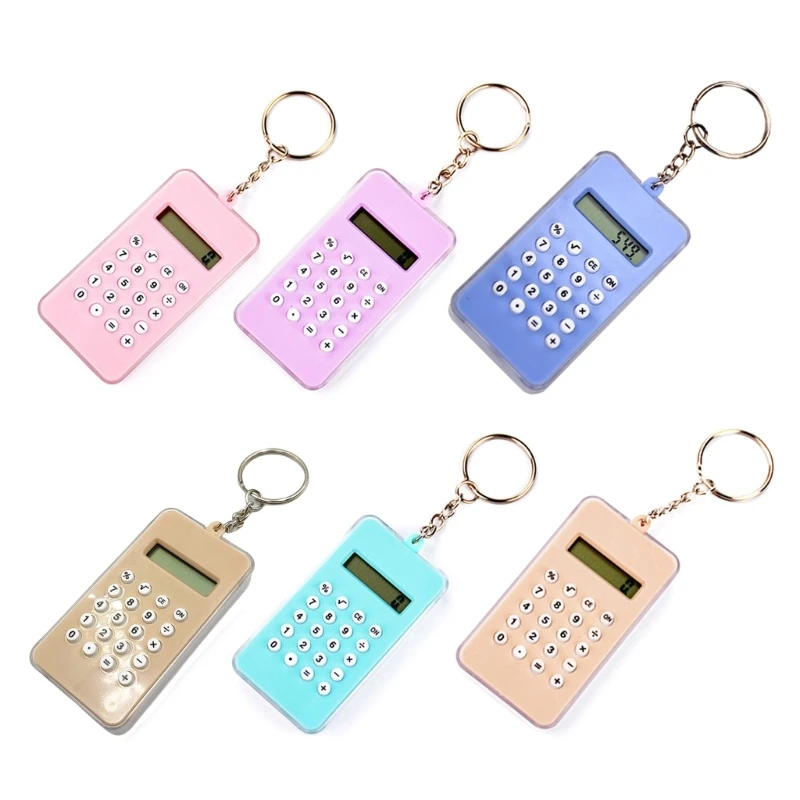 Mini Calculator with Maze, Portable Calculator with Keychain Buckle for Kid Student Birthday Party Favor Gift Bag Filler