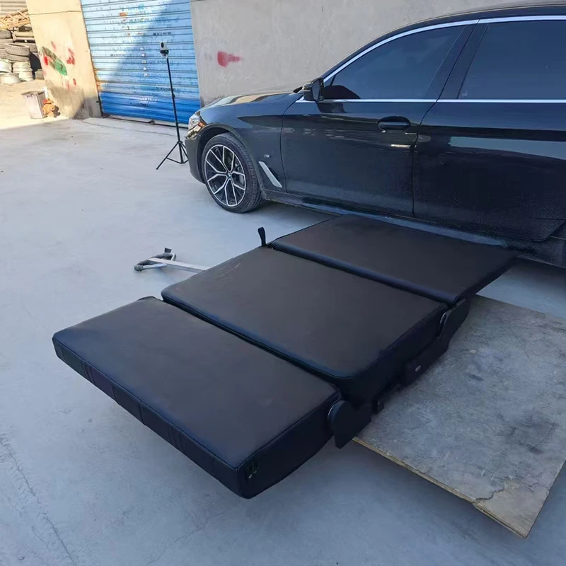 3-Fold 2 Seat Leather Folding Bed With ISOFIX Child Seat Anchors For Camper Van Conversions