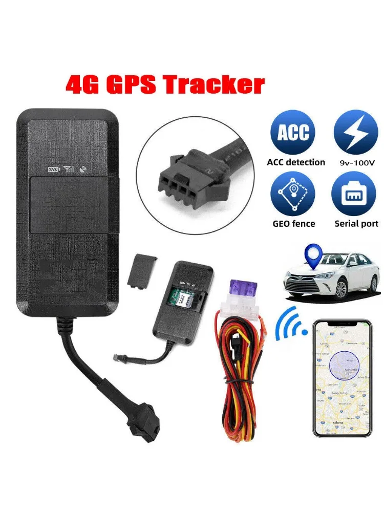 4G GPS Tracker Car Anti Theft Real-time Tracking Device Alarm Tracker Locator Car Vehicle Voice Rec Locator