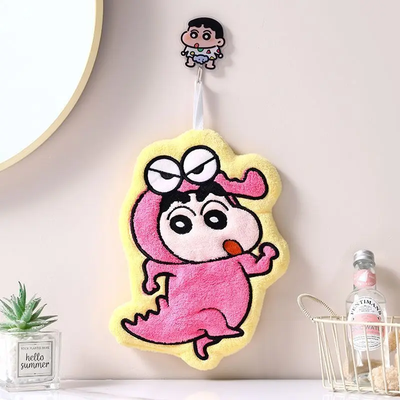 Crayon Shin-chan Nohara Hiroshi Sakurada Nene Cartoon Cute Hand Towel for Home Kitchen Bathroom, Hangable and Absorbent Towel