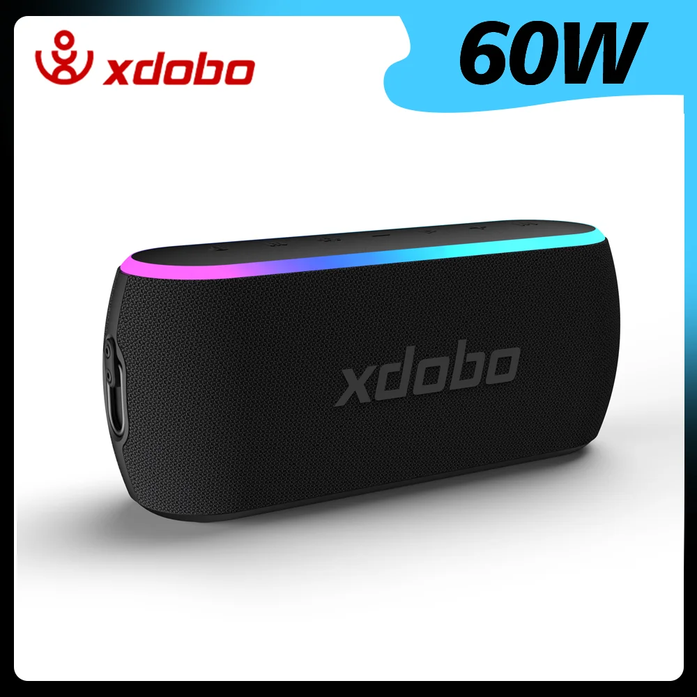 XDOBO X8 III Outdoor Speaker Wireless 60W Power Subwoofer Heavy Bass RGB Light Home Fun Camping Riding Hiking Party Music Player