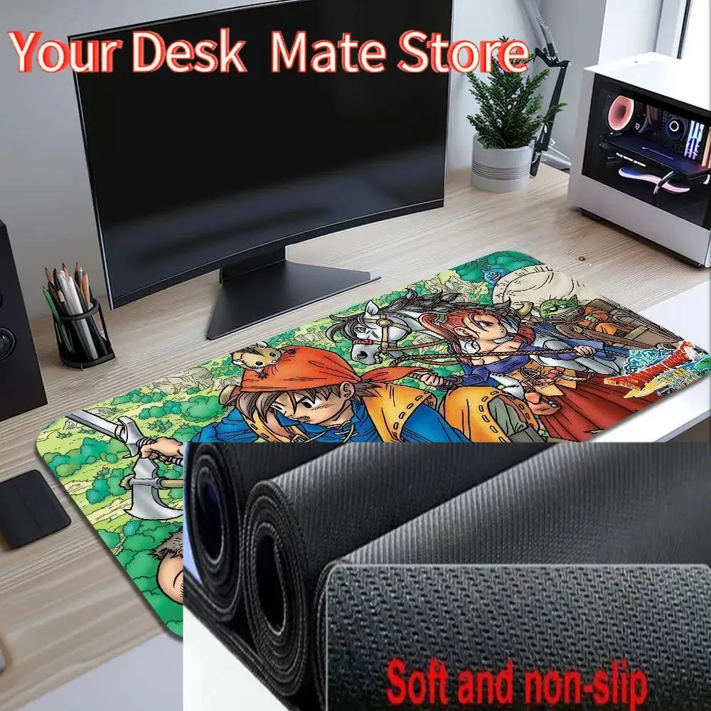 Juego Dragon Q-Quest Journey Cursed King 8 S alfombrilla de ratón alfombrilla de escritorio grande teclado ergonómico Oficina juego de goma PC antideslizante Anti-desvanización