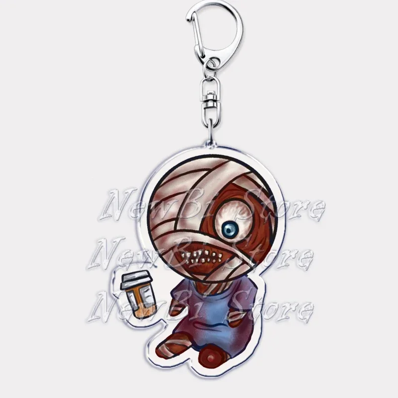 Hot Horror Game Mouthwashing Chibis Keychains for Accessories Bag Jimmy Curly Anya Sallyface Keyrings Jewelry Gamer Gaming Gifts