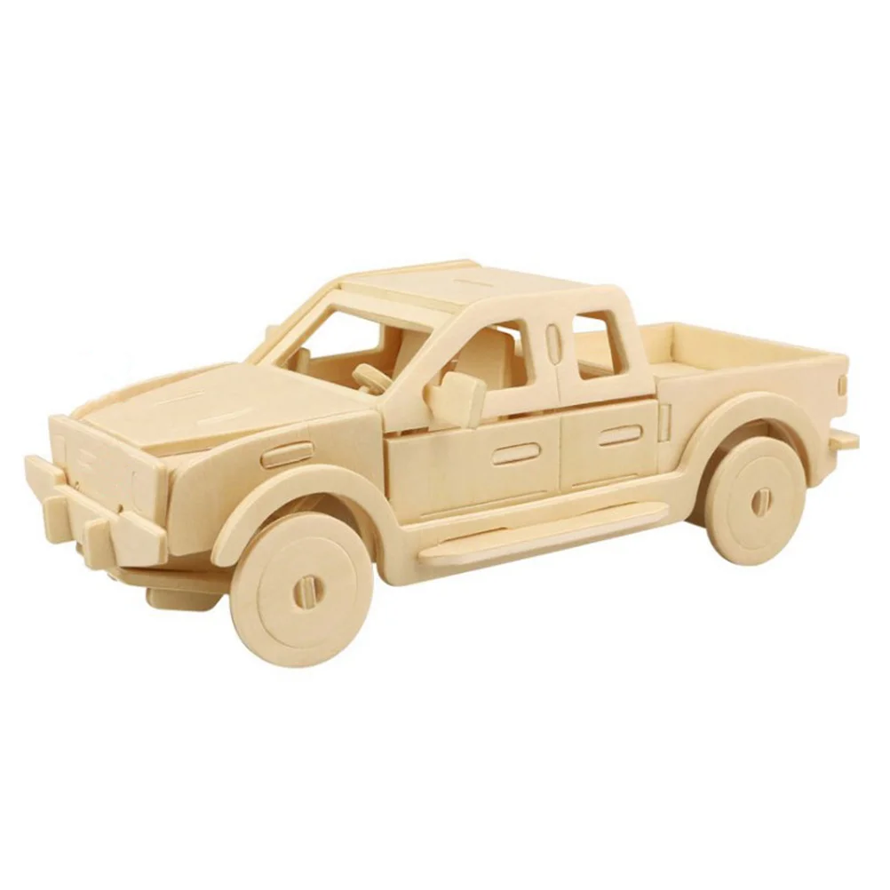 Puzzle in legno 3D Auto educativa per bambini 21,5 X 18,5 X 9,5 cm Design realistico Coordinazione occhio-mano Rompicapo Gioco