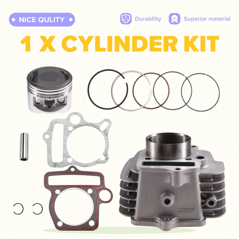 AS57-56MM Piston Cylinder Kit For YINXIANG YX140 140CC Motorcycle Engine–Includes Ring Gasket Set