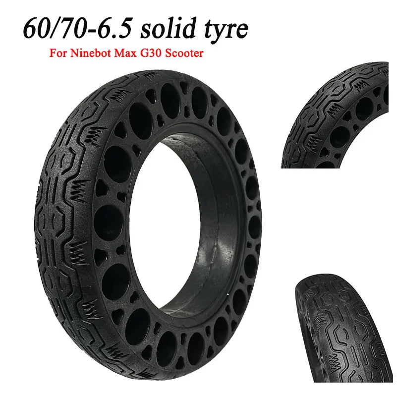 

60/70-6.5 Honeycomb Hollow Solid Tire for Ninebot MAX G30 F30 F40 Electric Scooter Non-Pneumatic Rubber Damping Tyre
