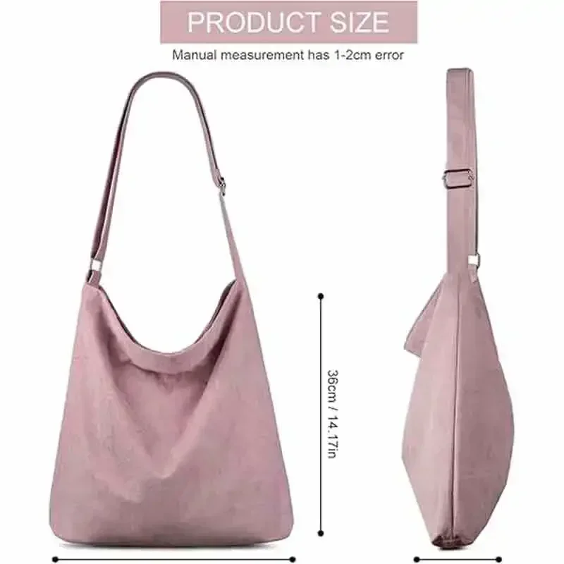 BBA147 Tote Bag with Zipper, Large Capacity Shoulder Bag Handbags Shopping Bag for Women