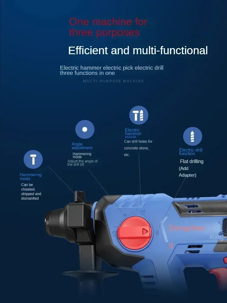 Cordless Brushless Hammer Drill & Demolition Hammer with Lithium Ion Battery