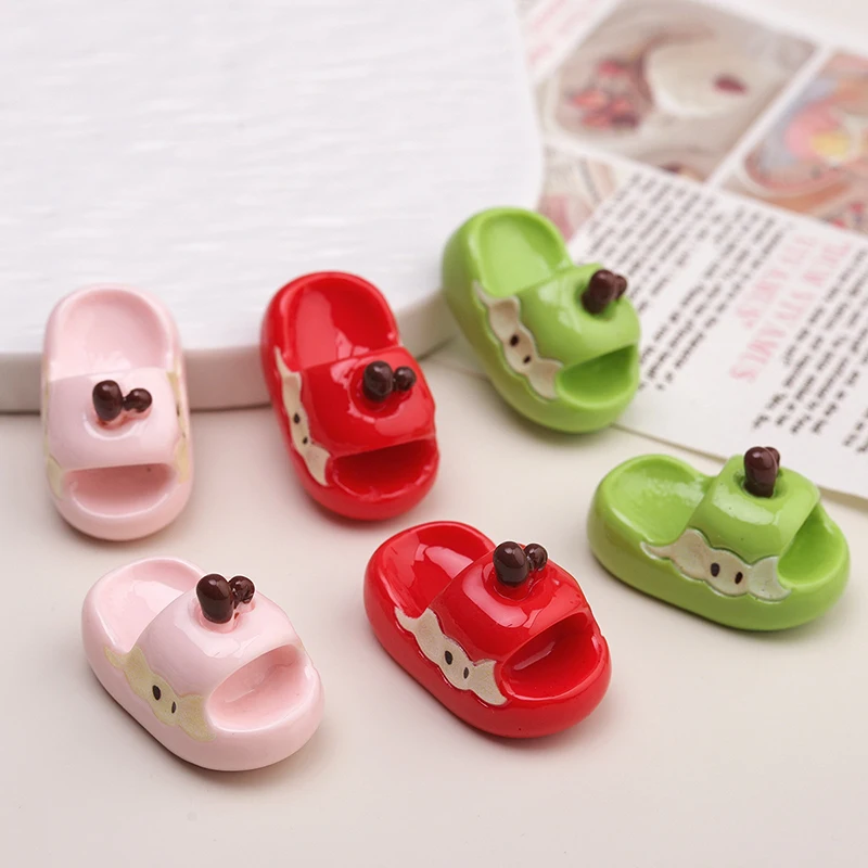 6 imanes de resina con forma de zapatilla de manzana (verde, rosa, roja), magnéticos fuertes, tipo push pin, para notas, mapas, mensajes, decoración fija sin dejar rastro
