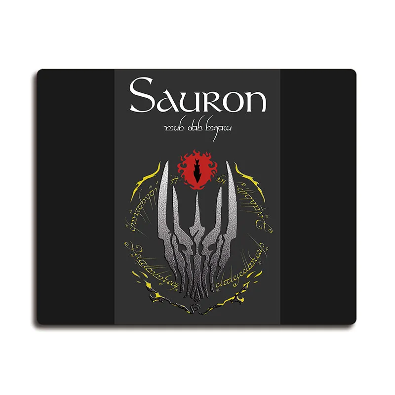 Lotrs Mordor Barad-dur Darktower Emblem of Sauron Printed Anti-slip Rubber Pad Office Cup Coaster Party Favor Gifts 220x180x3mm