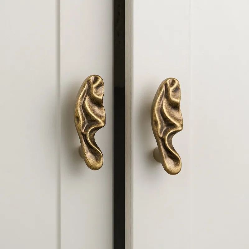 Brass handle cabinet, drawer, shoe cabinet, antique bronze color, antique style cabinet, door handle