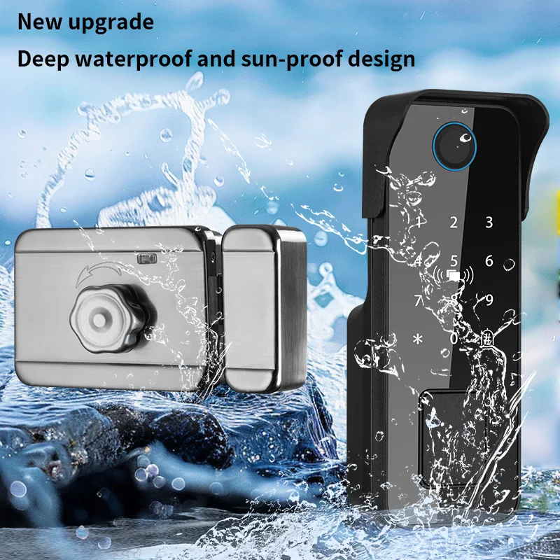 

Smart Digital Lock for Airbnb Waterproof Aluminum Alloy Blue Tooth Smart Rim Lock Work With Tuya