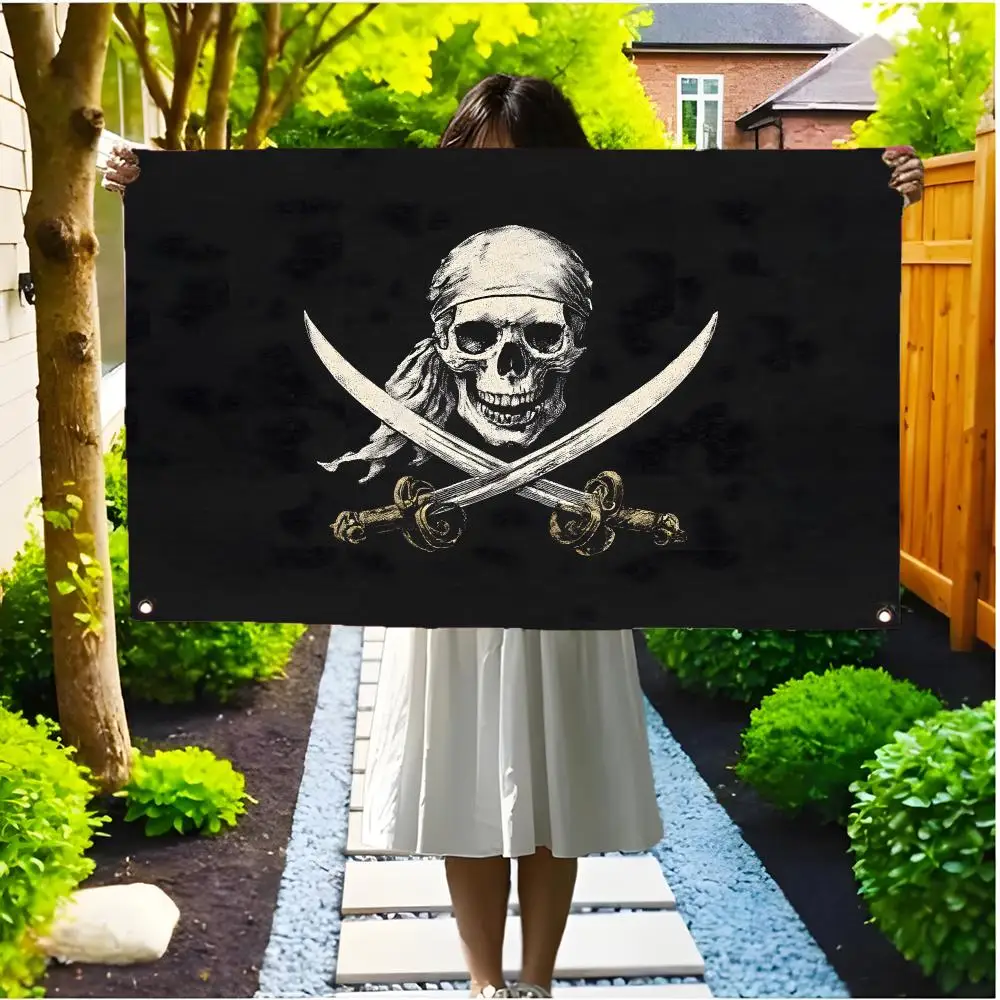 C_Calico AND Jack Flags Borderless four-ring ornament indoor outdoor decoration effortless to hang