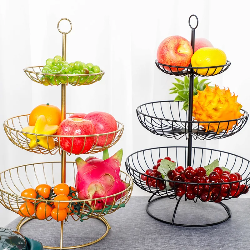 

Metal Food Rack Snack Kitchen Wedding Storage Kitchen Tier 3 Detachable Decoration Rack Accessories Fruit Organizer