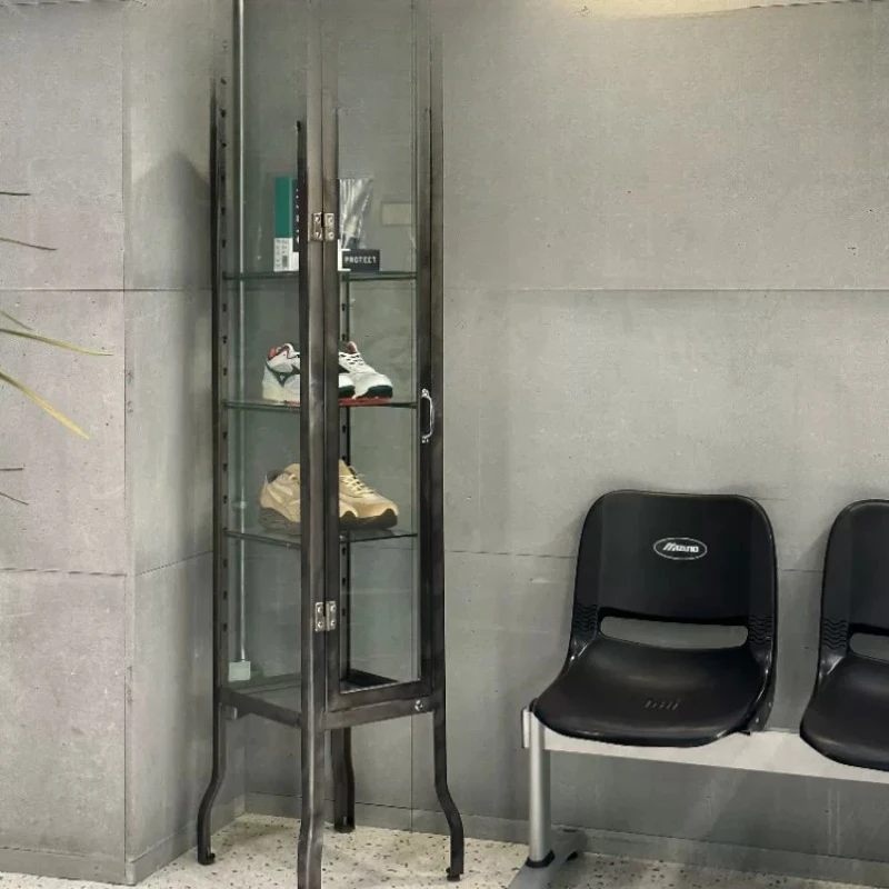 Glass display case, bathroom makeup display case