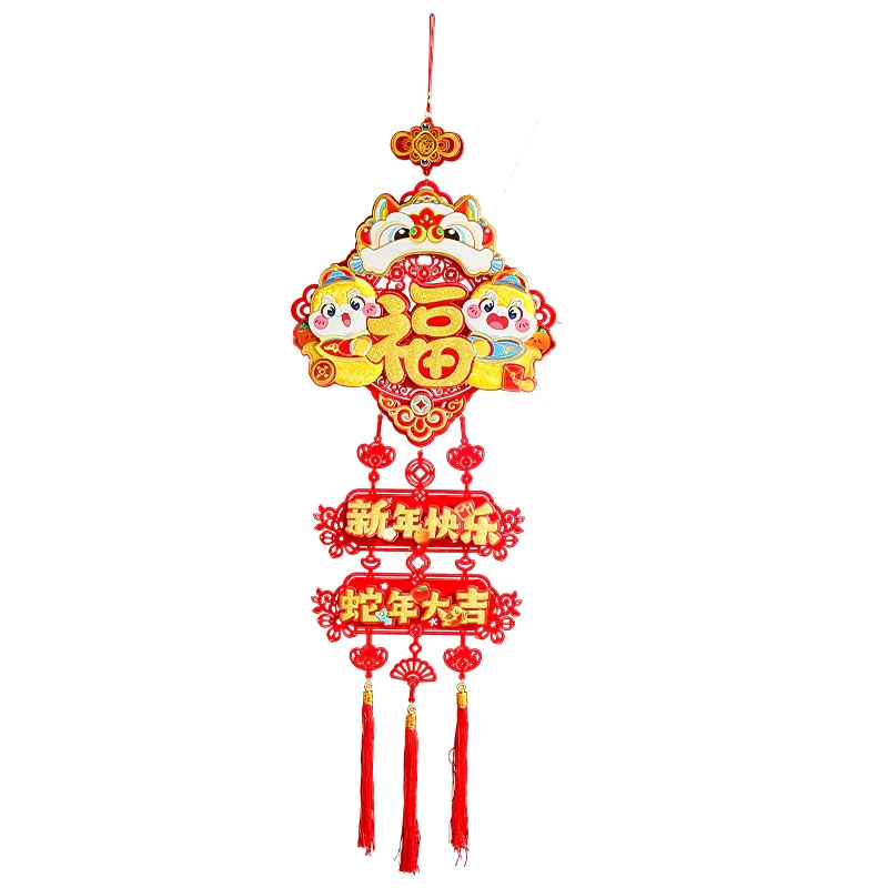 Decorações de ano novo chinês 2025 ano novo lunar pendurado borlas ornamento festival de primavera decoração tradicional da porta de casa