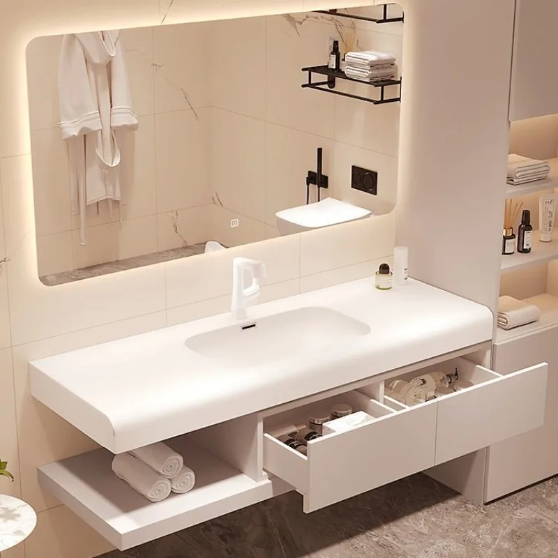 

Light Basin Bathroom Cabinet Drawer Floating Vanity Organizer Bathroom Cabinet Modern Shelves Mobili Per La Casa Accessories