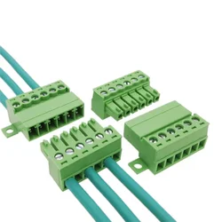 1Sets solderless docking type 15EDG 3.81MM screw terminal block connector PCB plug-in type 15EDGRKC 3.81 green terminal block