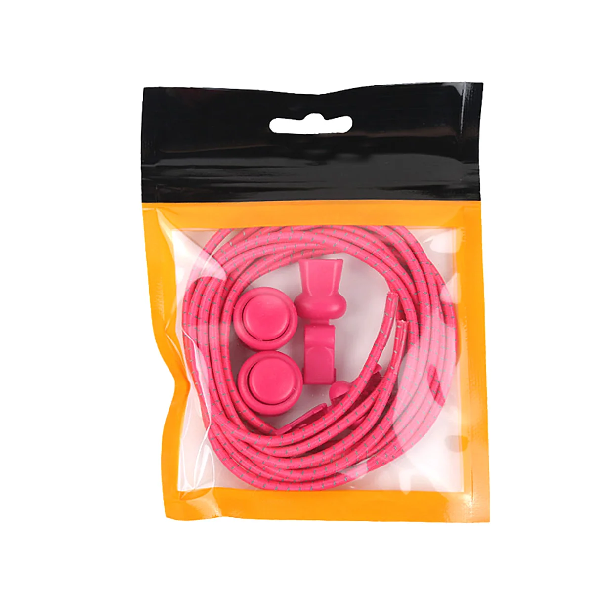 

1Pair Reflective Sports Shoe Laces Elastic Lazy Design Running Hiking Climbing Jogging Pink Easy Tension Adjust