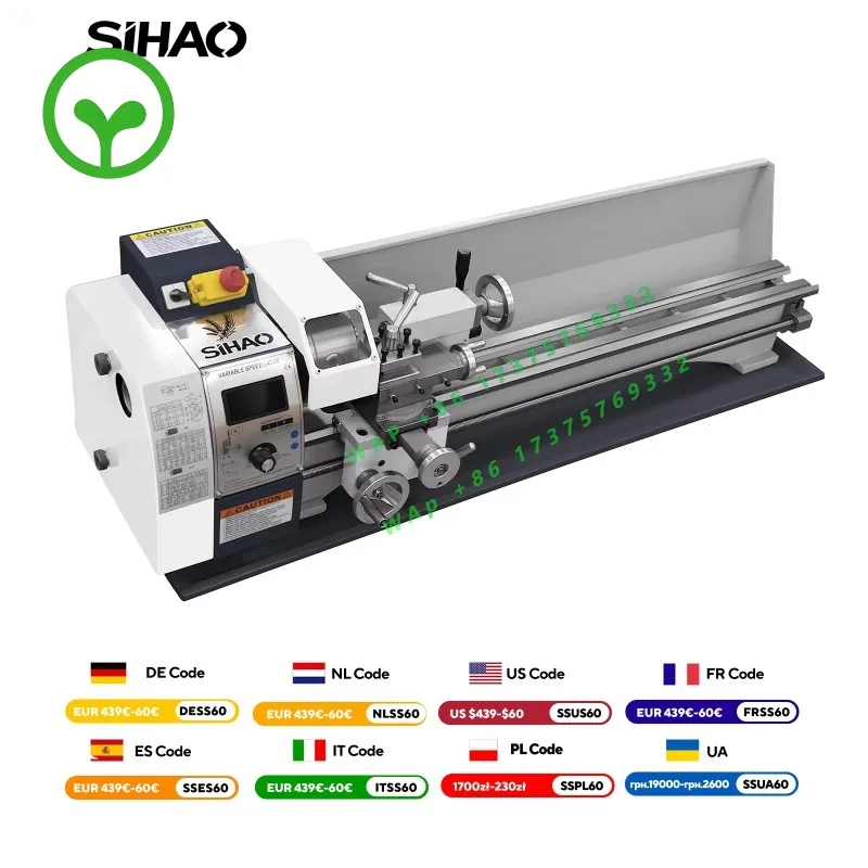 【Premium】SIHAO Professional-Grade Mini Metal Lathe | Multi-Size, Vari le Speed & Large Swing | Precision Compound Rest & Tailsto