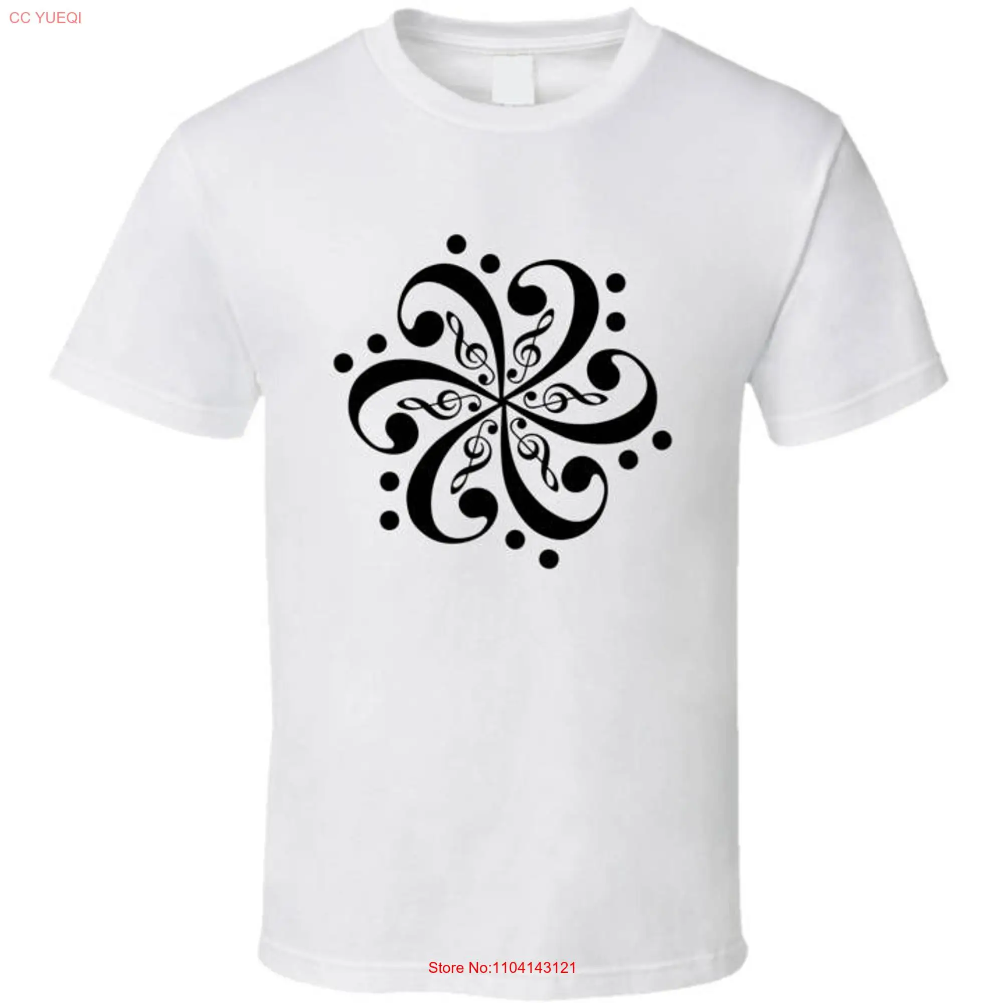 Music Note Remix T Shirt long or short sleeves