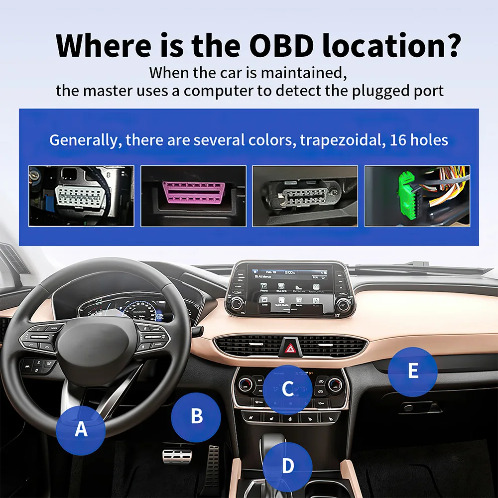 الماسح الضوئي obd2 قارئ رمز السيارة تحقق قارئ خطأ ضوء المحرك أداة مسح ضوئي تشخيصي السيارات obd ii الماسح الضوئي