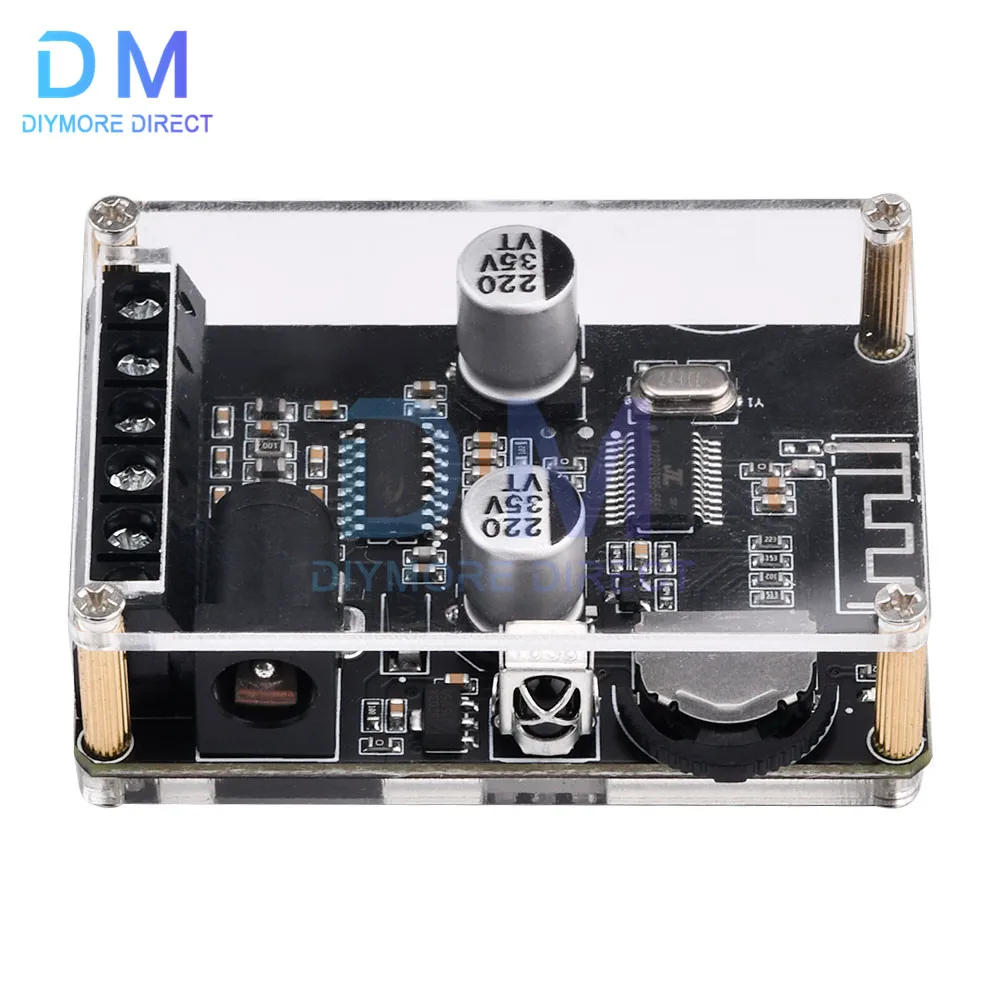 40W Stereo Bluetooth Power Amplifier Board 5V/12V/24V High Power Digital Amplifier Module XY-P40W