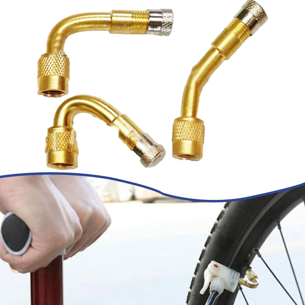 Bicycle Tyre Valve Inflation Extension Tube 45/90/135 Degree Angle Bent Valve Adapter For Electric Bike Motorcycle Cycling Parts