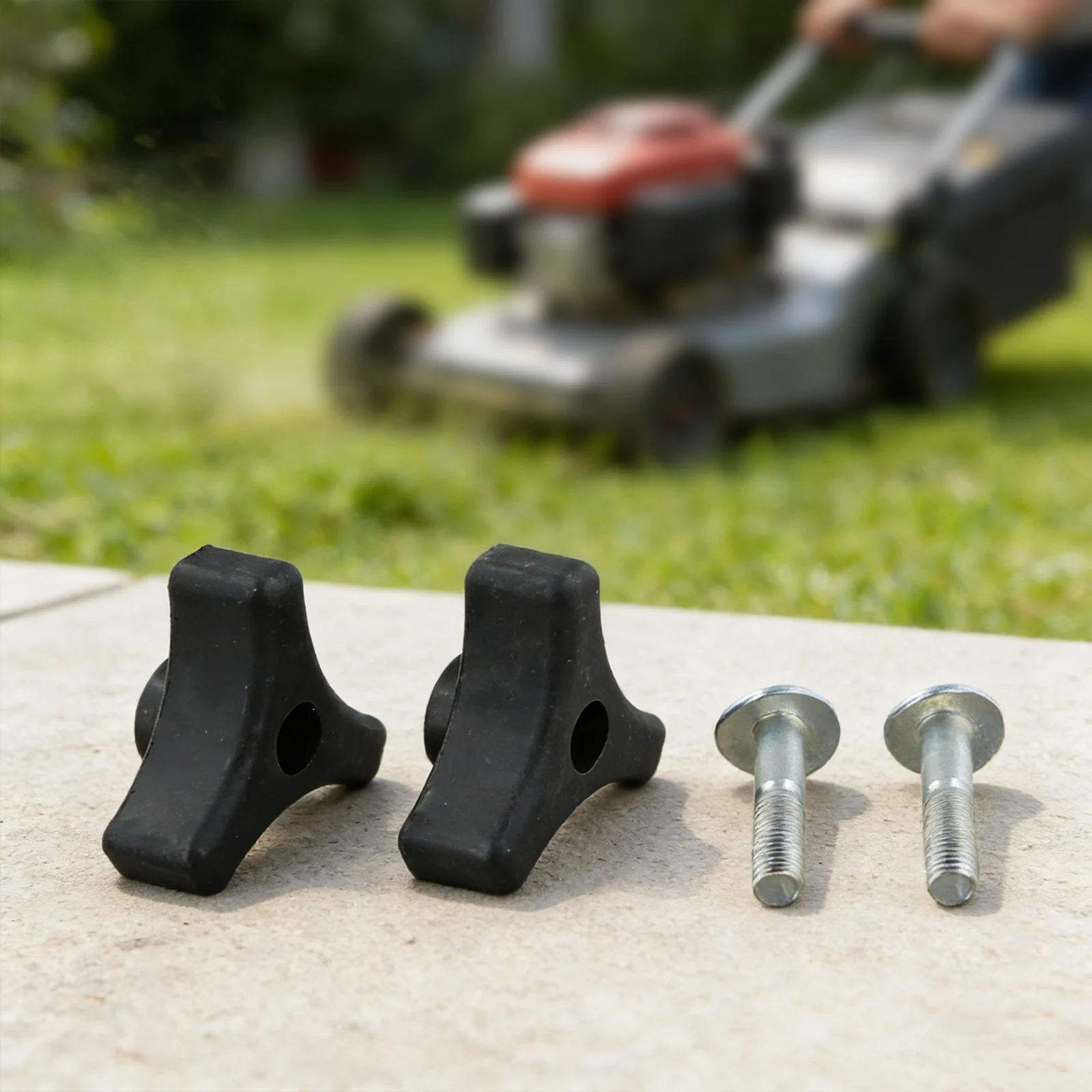 Replacement Lawn Mower Handle Bolts and Triangle Handle Screws 2 Sets Compatible with Wide Range of Lawn Mower Handles