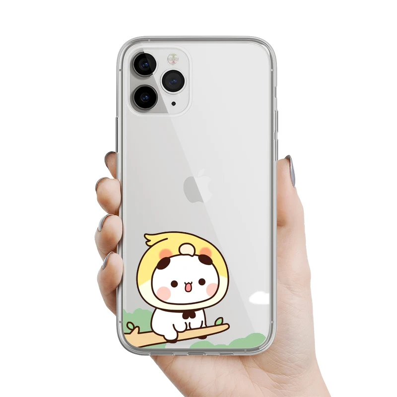 Funda de silicona con dibujos animados para IPhone, carcasa bonita de silicona para parejas, para modelos 15, 14, 13, 12, 11 Pro Max, Mini, SE, X, Xs, XR, 7, 8 Plus