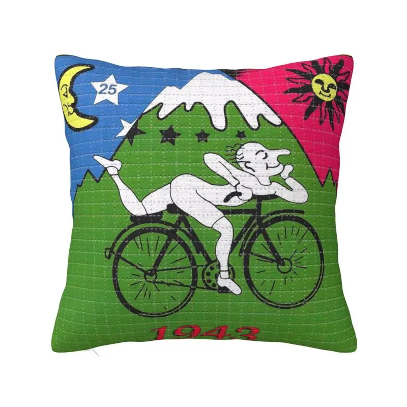 Albert Hoffman LSD Bicycle Day Pillow Case for Living Room Acid Blotter Party Modern Cushion Cover Car Pillowcase