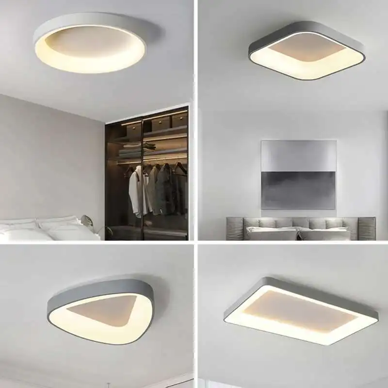 

Modern LED Ceiling Light, Round/Square/Rectangle Panel for Living Room Bedroom, Ultra-Thin Dimmable Ceiling Lamp 3000K-6000K