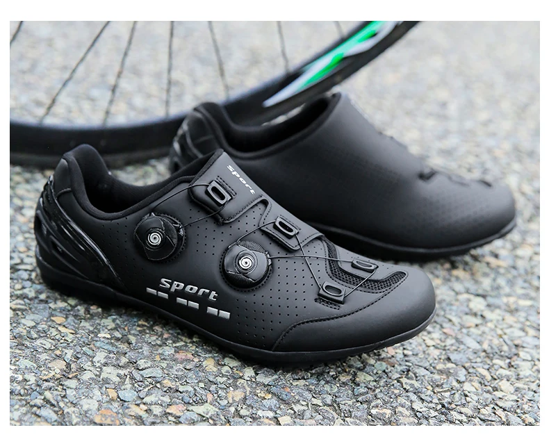 Wettkampf-Radsportschuhe Rennradschuhe Unisex Fahrradschuhe für Flachpedale Selbstverriegelnde Renn-SPD-Fahrradschuhe – Detail 28