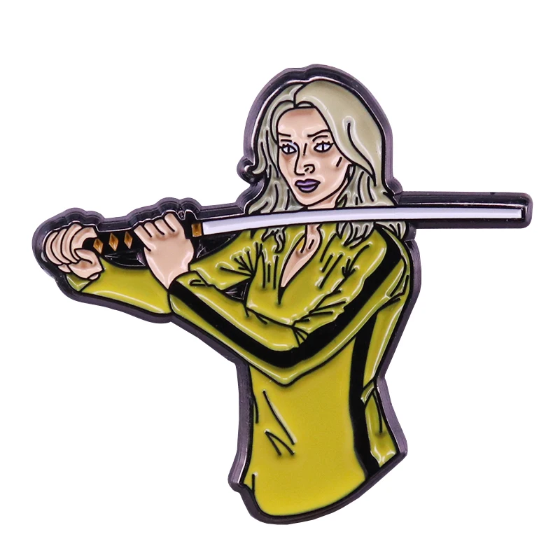 Quentin Tarantino Movie Kill Bill The Bride Pussy Wagon Brooch Pin Keyring