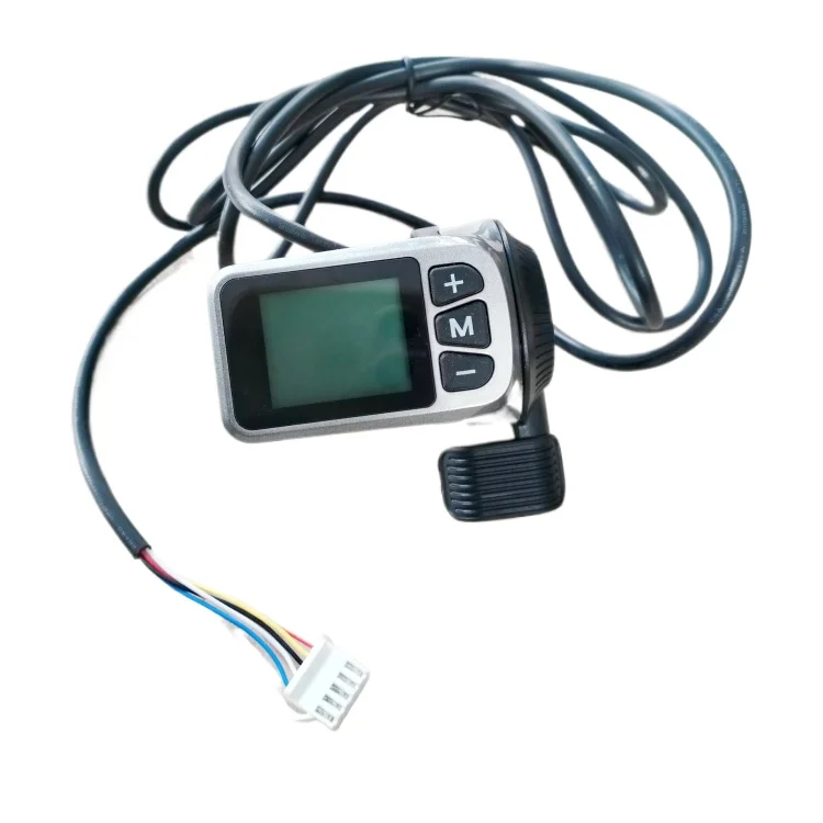 E-Bike Scooter LCD Thumb Throttle, 36V 48V Speed Control Accelerator with Power Switch