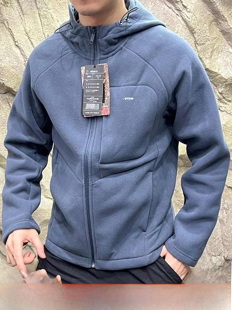 

Thiened Double-sided Fce Hooded Jaet Outdoor Function Men's Sle Youth Trend Polyester Fiber Stand Fit Autumn Wear