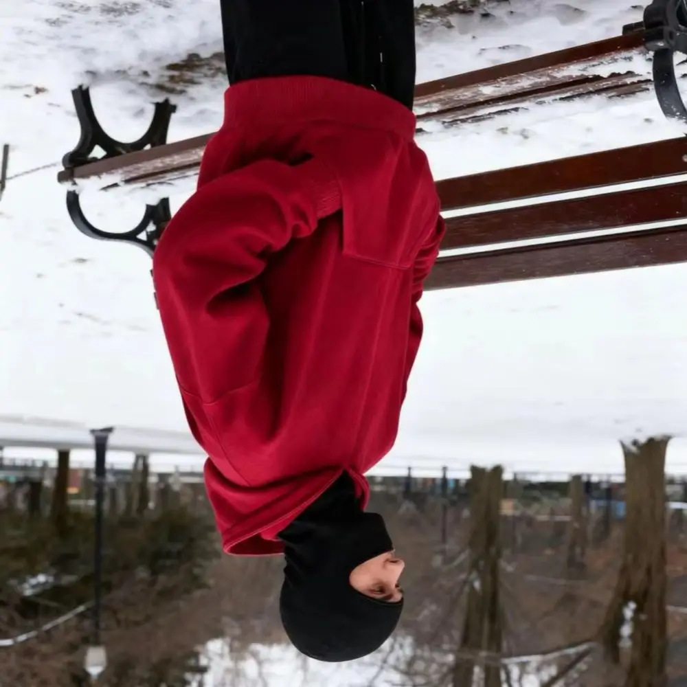 

Men Balaclava Hoodie Pullover Hooded Face Mask Warm Balaclava Sweatshirt Ski Mask Warm Windproof Front Pocket Running Sweatshirt