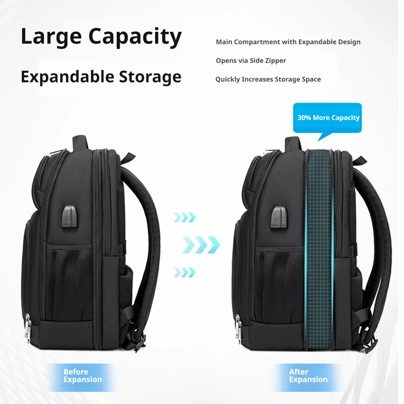 Travel Backpack Men's Business Casual Multi-functional Large Capacity Computer Bag for Men