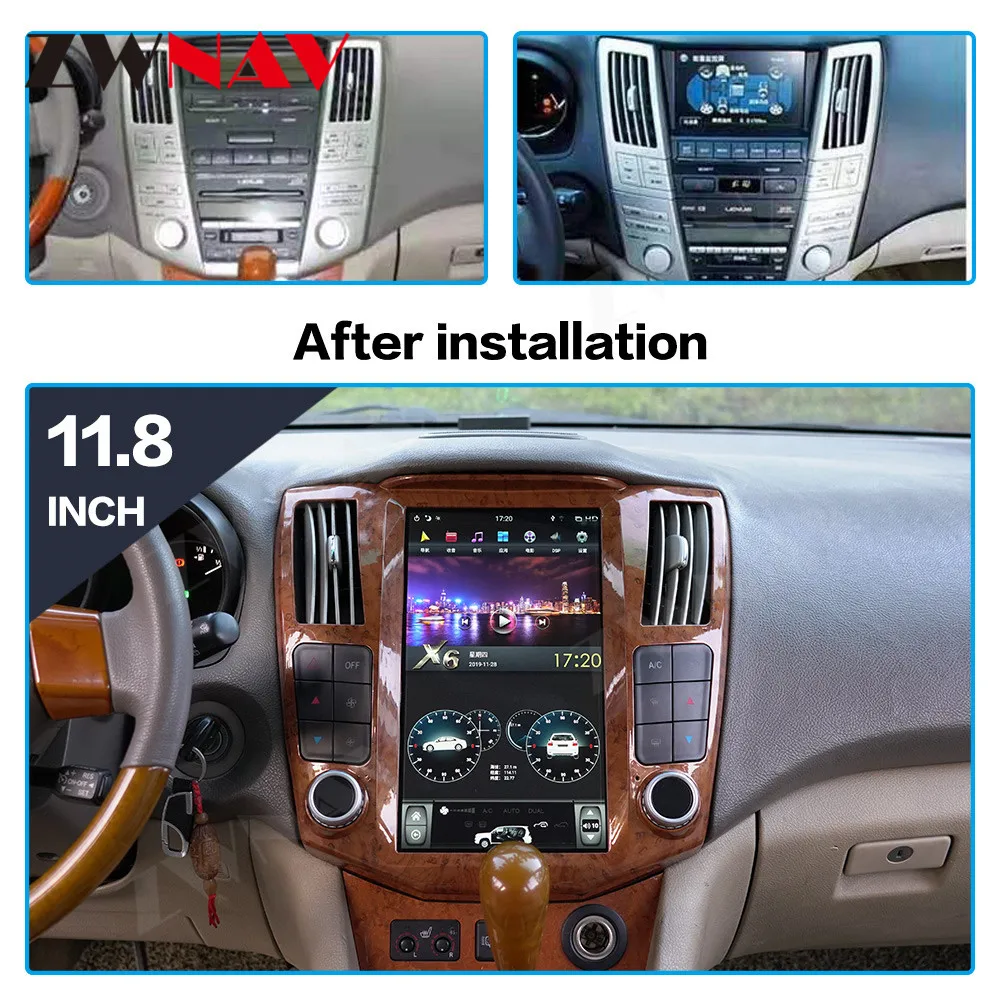 Android 11 4+64G For Lexus RX RX300 RX330 RX350 2004-2007 Car Radio Multimedia Player GPS Auto Navigation Carplay Head Unit DSP