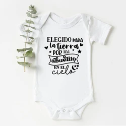 My Grandfather Chose for Earth in The Sky Print Newborn Romper Pregnancy Announcement Gifts Infant Bodysuit Clothes