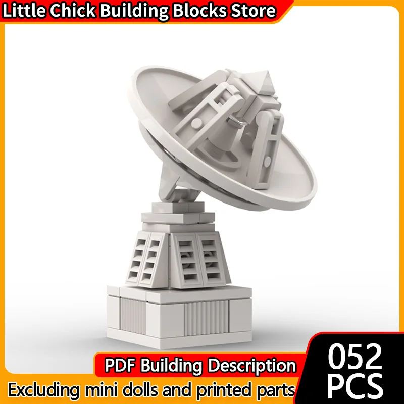 Modelo City Street View, ladrillos de construcción MOC, estación terrestre satélite, tecnología Modular, regalos, vacaciones, montar, juguetes para niños, traje